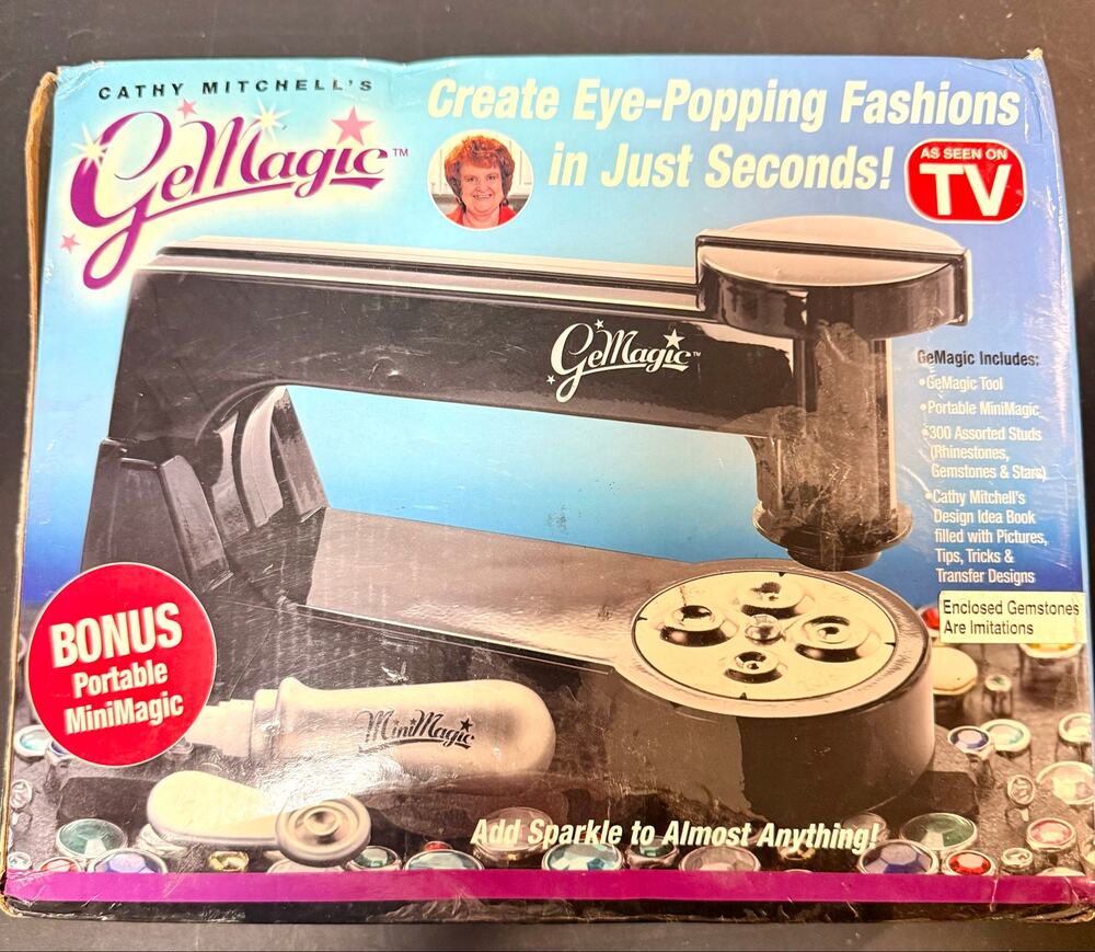 Cathy Mitchell's GeMagic Stud Setting Bedazzler Machine System sewing crafts